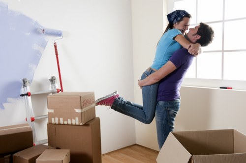 Workstations and office furniture prepared for relocation