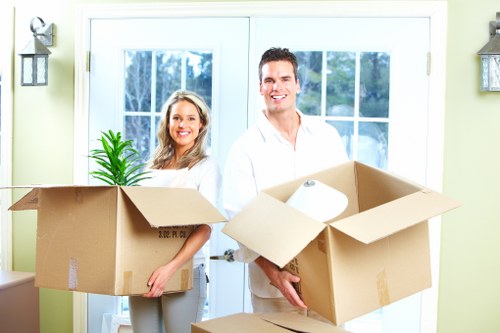 Residential moving service handling belongings with care