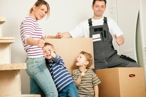 Professional movers assisting with office relocation in Switzerland